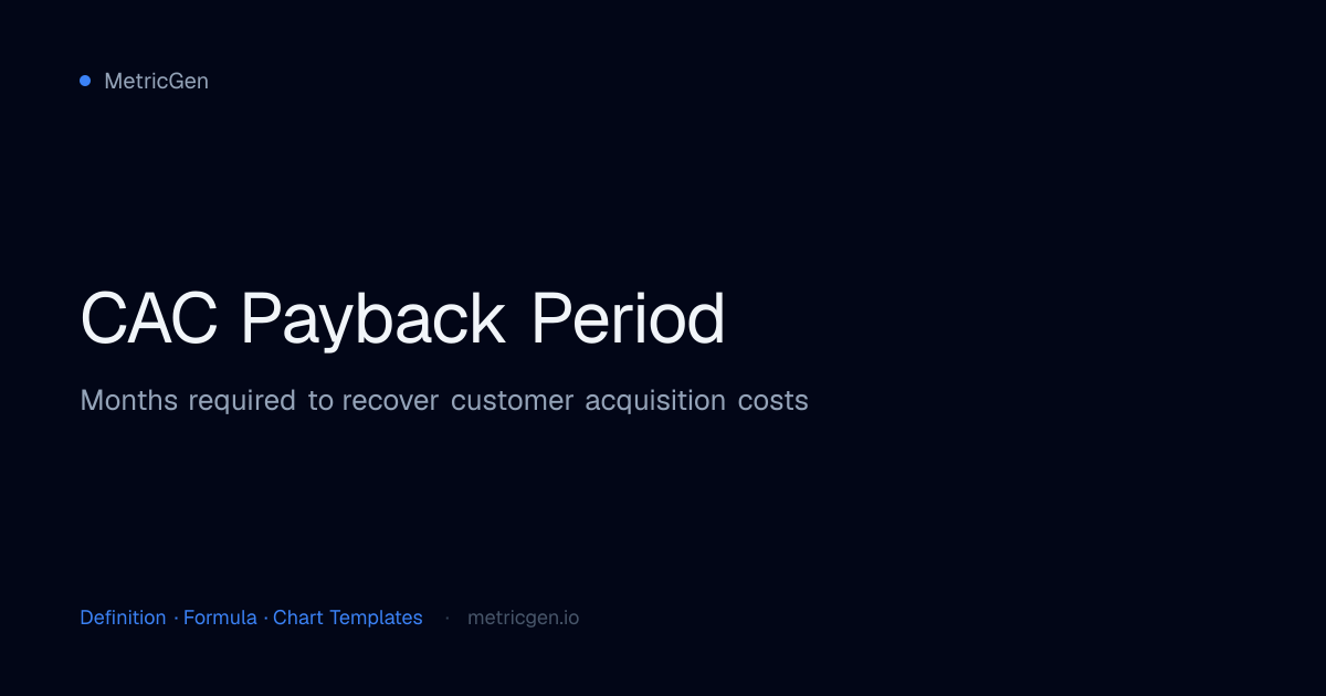 CAC Payback Period — Definition, Formula & Charts | MetricGen