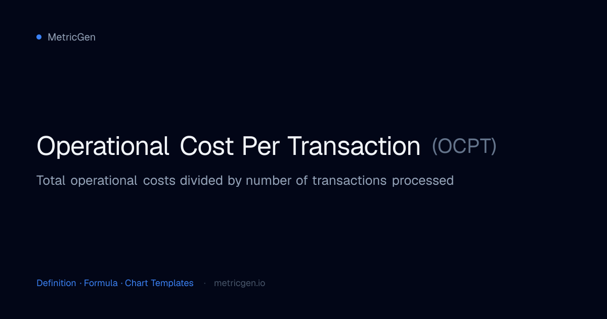 Operational Cost Per Transaction (OCPT) — Definition, Formula & Charts ...